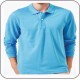 Bay Polo Yaka Uzun Kol Mavi Tshirt