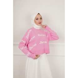 Barbie Yazılı Kazak