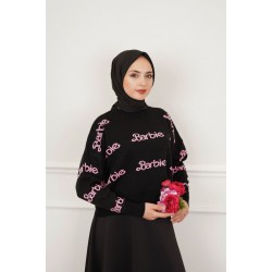 Barbie Yazılı Kazak