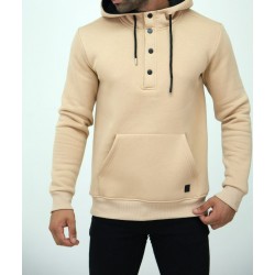 Kapüşonlu Sweatshirt Bej